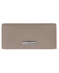 Longchamp - Roseau Foldover Leather Wallet - Lyst