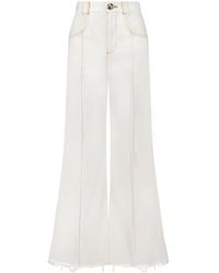 Giambattista Valli - Cropped Wide-Leg Jeans - Lyst