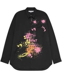 Comme des Garçons - Paint-Splatter Longsleeved Shirt - Lyst