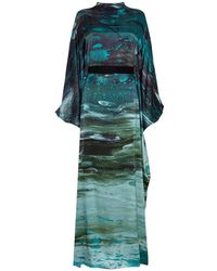 ROKSANDA - Raziya Abstract-Print Batwing-Sleeve Maxi Dress - Lyst
