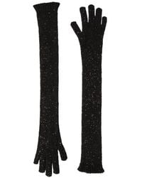 Brunello Cucinelli - Sequin-Embellished Knitted Gloves - Lyst