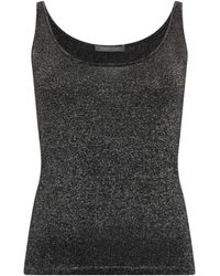Alberta Ferretti - Metallic-Effect Sleeveless Top - Lyst