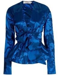 Silvia Tcherassi - Saanvi Bluse mit Schleifendetail - Lyst