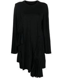 MM6 by Maison Martin Margiela - Vestido asimétrico plisado - Lyst