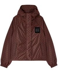 Ganni - Polka-Dot Hooded Jacket - Lyst