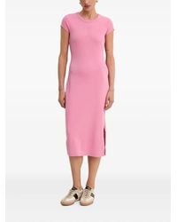 BOSS - Ribbed Midi Dress - Lyst