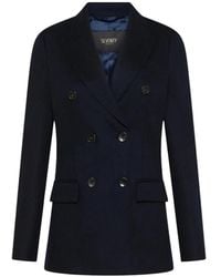 Seventy - Double-Breasted Wool Blazer - Lyst