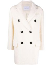 Stand Studio - Esme Brushed Double-breasted Coat - Lyst