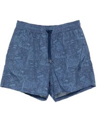 Caruso - Drawstring Print Shorts - Lyst