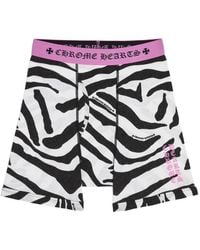 Chrome Hearts - Boxer Côtelé À Imprimé Zèbre - Lyst