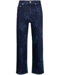 Erdem - Floral-jacquard Cropped Jeans - Lyst