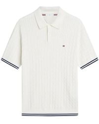 Tommy Hilfiger - Polo-Pullover Mit Zopfmuster - Lyst