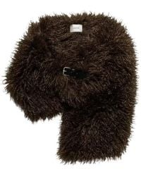 Gestuz - Buckle-Fastening Faux-Fur Scarf - Lyst