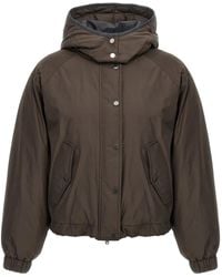 Brunello Cucinelli - Cropped Down Jacket - Lyst