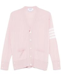 Thom Browne - V-Neck Fine-Knit Cardigan - Lyst