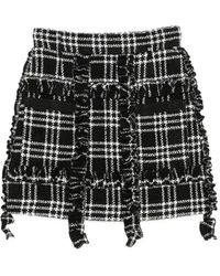 ALESSANDRO ENRIQUEZ - Ruffled Checked Mini Skirt - Lyst