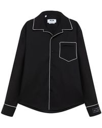 MSGM - Piped-Trim Chest-Pocket Shirt - Lyst