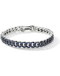 David Yurman - Sterling Silver 8mm Sapphire Curb Chain Bracelet - Lyst