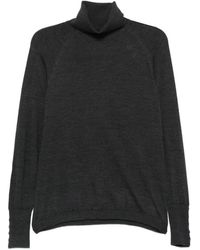 Alpha Studio - Button-Cuff Roll-Neck Sweater - Lyst