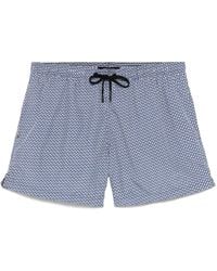 Tagliatore - Geometric-Print Swim Shorts - Lyst