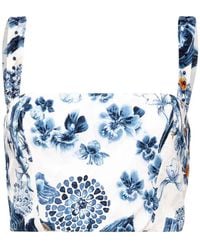 Agua Bendita - Cacao Petalo Cropped-Top - Lyst