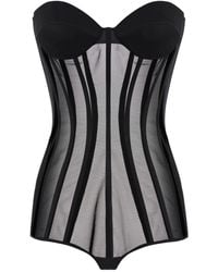 Elisabetta Franchi - Corset-Style Bodysuit - Lyst