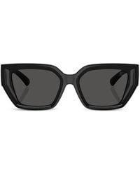Burberry - Geometric-Frame Logo-Plaque Sunglasses - Lyst