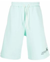 MSGM - Knee-Length Cotton Track Shorts - Lyst