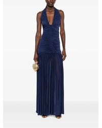 Christopher Esber - Orion Ruched V-Neck Maxi Dress - Lyst