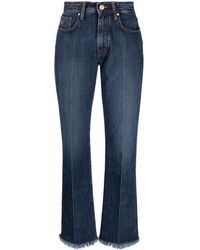 Jacob Cohen - Kate Straight-leg Frayed Jeans - Lyst
