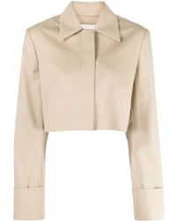 Low Classic - Cropped Wool Shirt Jacket - Lyst