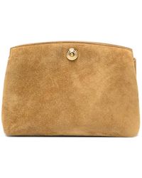 Liffner - Push-Lock Suede Clutch Bag - Lyst
