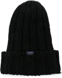Woolrich - Chunky-Knit Wool Beanie Hat - Lyst