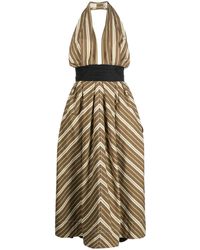 Tory Burch - Halterneck Striped Dress - Lyst