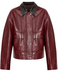 Rag & Bone - Lederjacke mit Klappentasche - Lyst