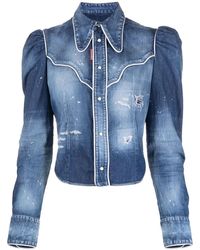 DSquared² - Camisa Estilo Western Con Manga Larga - Lyst