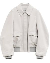 Loewe - Suede Leather Bomber Jacket - Lyst