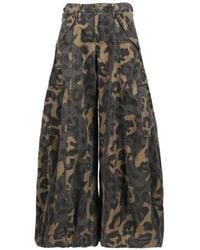 R13 - Pantalon Cargo Siouxsie À Imprimé Léopard - Lyst