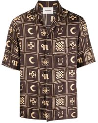 Nanushka - Graphic-print Silk Shirt - Lyst