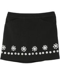 Stine Goya - Button-Embellished Floral-Motif Mini Skirt - Lyst