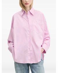 HUGO - Embroidered-Logo Cotton Shirt - Lyst