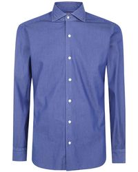 Barba Napoli - Spread-Collar Button-Up Shirt - Lyst
