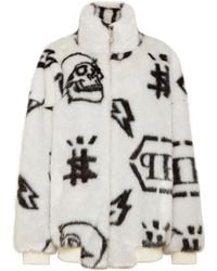 Philipp Plein - Monogram-Print Zip-Up Jacket - Lyst