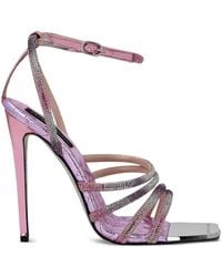 Philipp Plein - Mirror Crystal 120Mm Stud-Embellished Sandals - Lyst