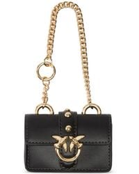Pinko - Love Birds Leather Bag Charm - Lyst