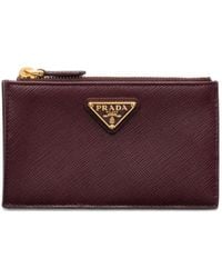 Prada - Saffiano Leather Cardholder - Lyst