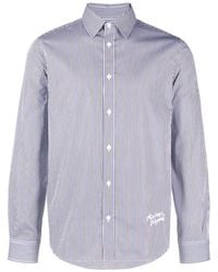 Maison Kitsuné - Stripe-print Cotton Shirt - Lyst