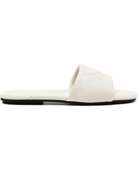 Emporio Armani - Eagle-Motif Quilted Sandals - Lyst