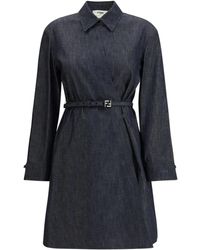Fendi - Belted Shirt Dress - Lyst