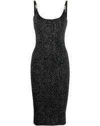 Versace - Baroque Dress With Print - Lyst